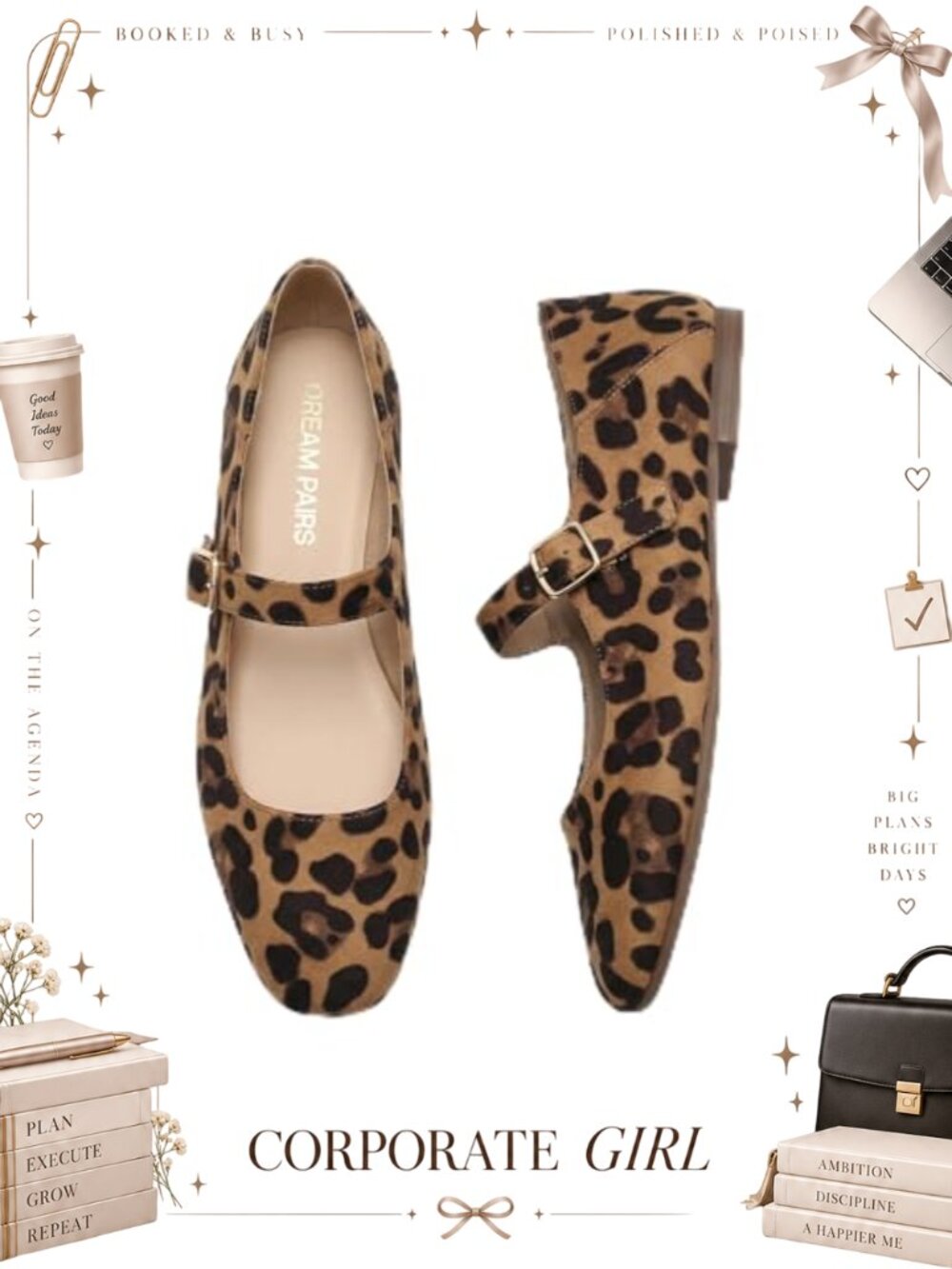 Mary Jane Ballet Flats Square Toe Buckle Strap Comfort Dress Shoes